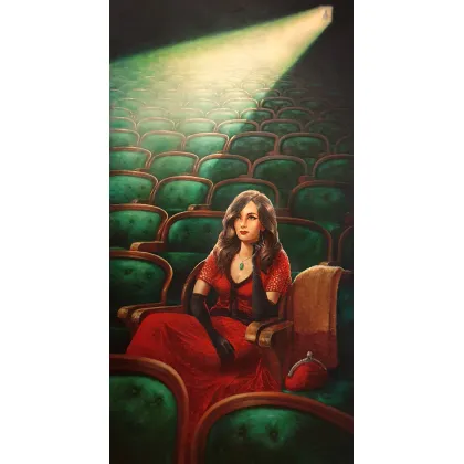 Zdjęcie Krzysztof Krawiec Kobieta ze Szmaragdem Obraz akrylowy Nowość***