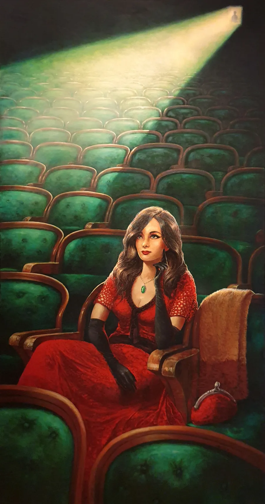 obrazek 1 Krzysztof Krawiec  Kobieta ze Szmaragdem  Obraz akrylowy  Nowość***