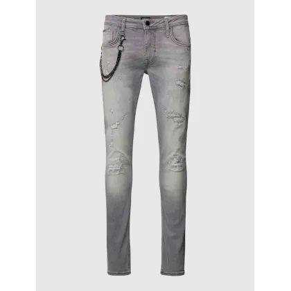 Zdjęcie Jeansy o kroju tapered fit z łańcuszkiem