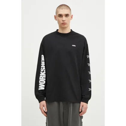 Zdjęcie 032C longsleeve bawełniany ''Nerve Shatter'' Boxy Longsleeve kolor czarny z nadrukiem F24-URC-0251-050