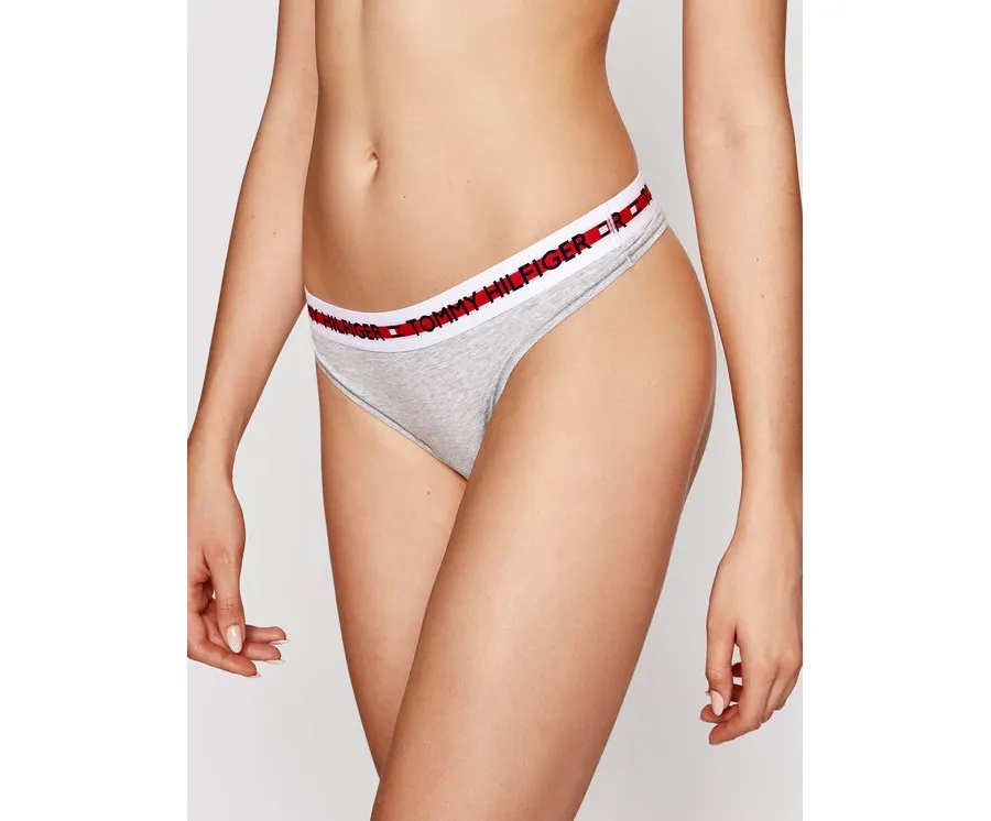 obrazek 1 Tommy Hilfiger Stringi Thong UW0UW02458 Szary