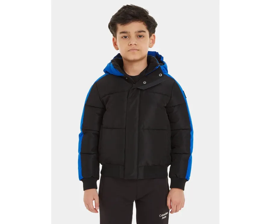 obrazek 1 Calvin Klein Jeans Kurtka puchowa Color Block IB0IB01722 Czarny Regular Fit