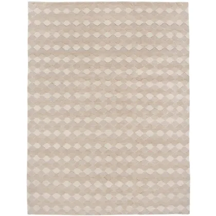 Zdjęcie Beżowoszary dywan z geometrycznym wzorem Warp & Weft