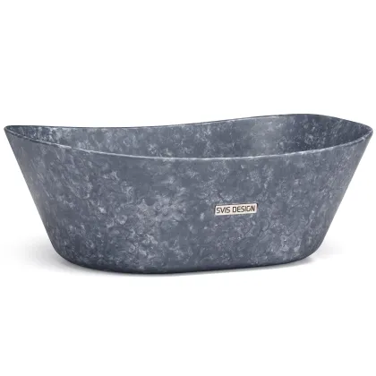 Zdjęcie Prestiżowa umywalka 50 cm LIBRA BASIC – FINGER PAINTING, niebiesko-szary, lakier matowy