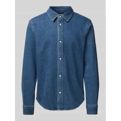Zdjęcie Kurtka jeansowa o kroju slim fit z kołnierzykiem typu kent