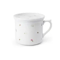 Zdjęcie Stylowy duży kubek z pokrywką z porcelany z kolekcji RoseLine - Leander