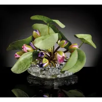Picture Fantastic VG glass vase with a Lotus flower