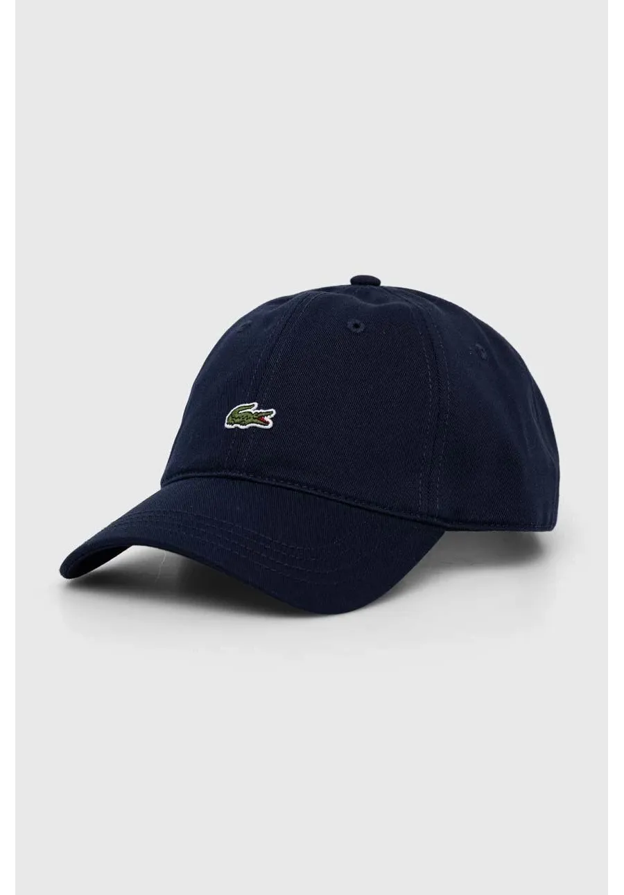 obrazek 1 Lacoste czapka z daszkiem bawełniana kolor granatowy z aplikacją RK0491-031