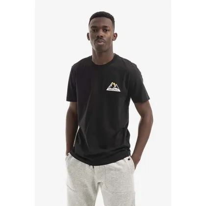 Zdjęcie Woolrich t-shirt bawełniany Logo Mountain Tee kolor czarny z nadrukiem CFWOTE0061MRUT2926 CFWOTE0061MRUT2926-8041