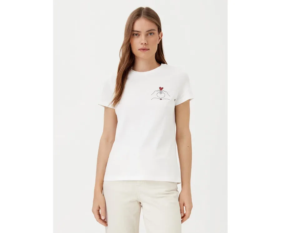 obrazek 1 Vero Moda T-Shirt Viva 10322077 Biały Regular Fit