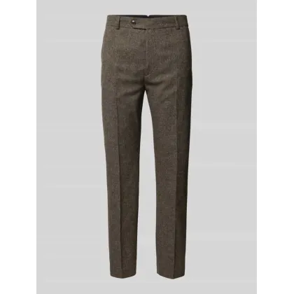 Zdjęcie Spodnie materiałowe o kroju slim fit w kant model ‘REED’