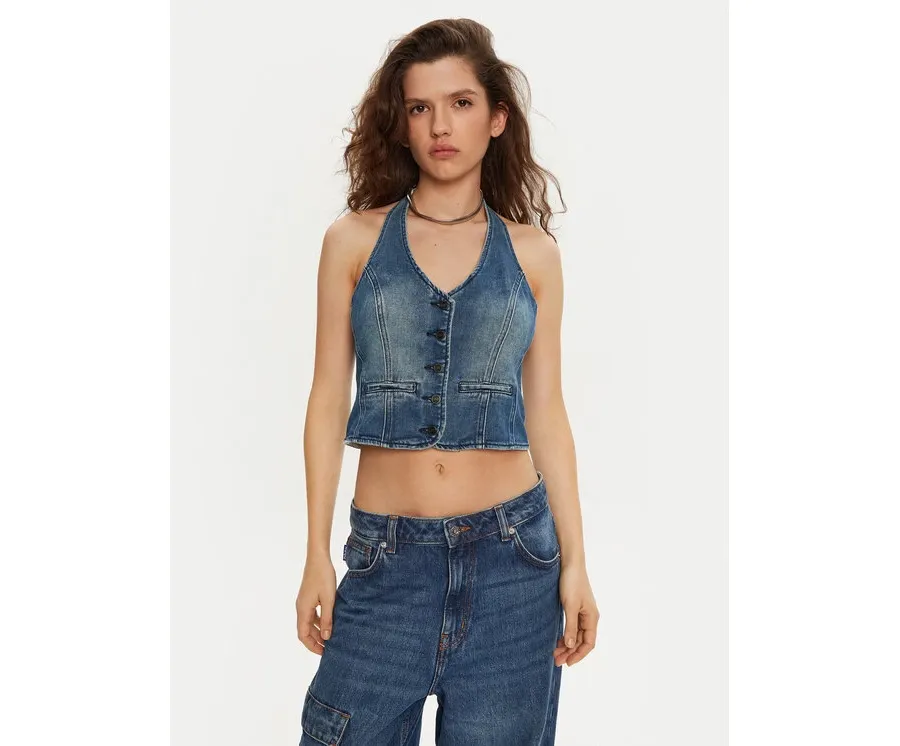 obrazek 1 One Teaspoon Top 26601 Niebieski Slim Fit