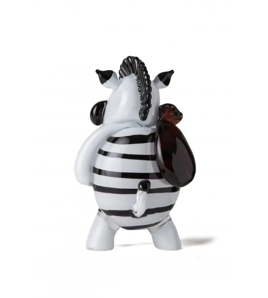 obrazek 4 Dekoracyjna rzeźba ze szkła dmuchanego murano „Złodziejka zebra”