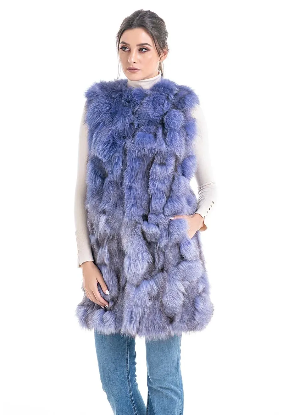 picture 5 Fascinating long vest made of fox fur - A&A Vesa