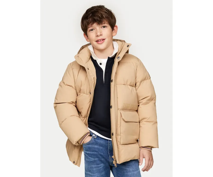 obrazek 1 Tommy Hilfiger Kurtka puchowa KB0KB09401 Beżowy Regular Fit