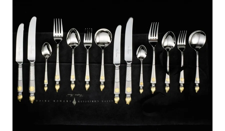 picture 1 Clive Christian Gilded Cutlery Set Empire Flame 125 el.