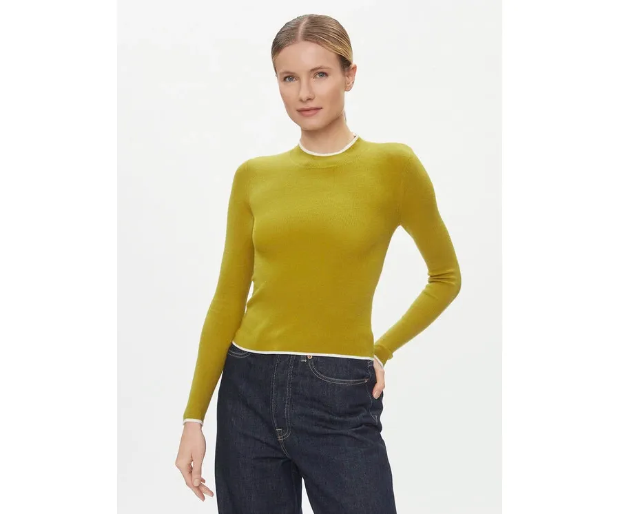 obrazek 1 Vero Moda Sweter Flouncy 10299604 Żółty Slim Fit