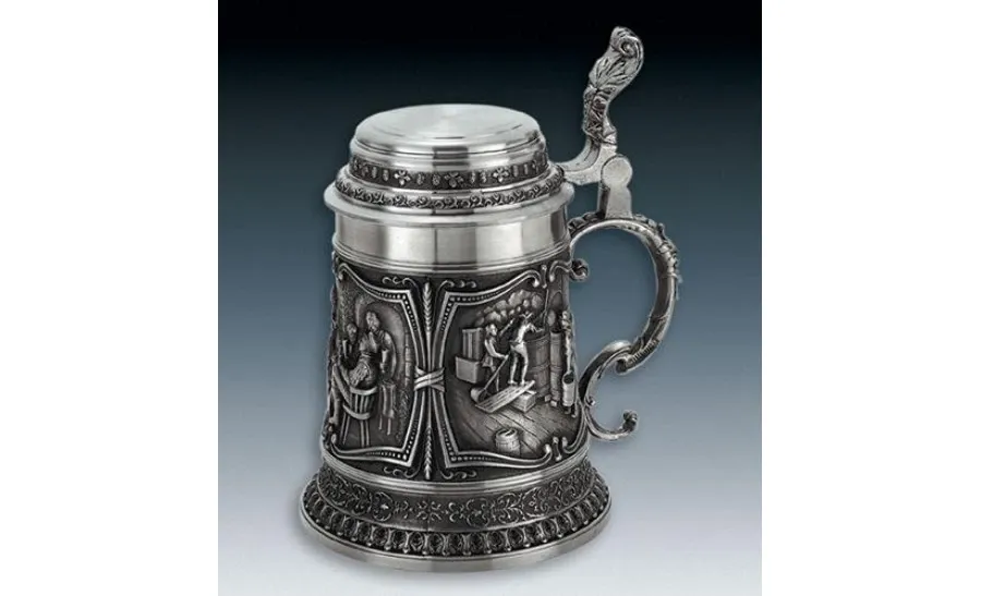 obrazek 2 Cynowy kufel do piwa Gambrinus