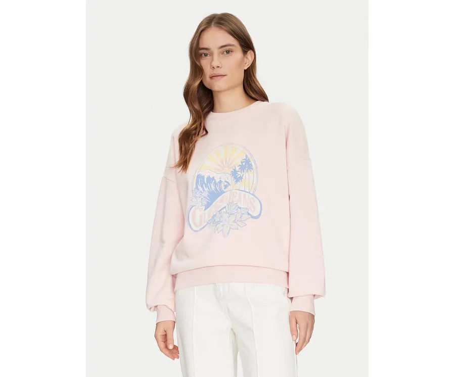 obrazek 1 Guess Bluza W5GQ16 K68I4 Różowy Regular Fit