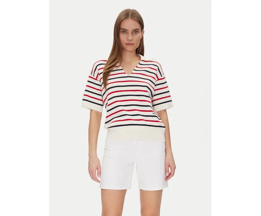 obrazek 1 Tommy Hilfiger Sweter Mini Stp Co Open Polo Ss Swt WW0WW45400 Kolorowy Regular Fit