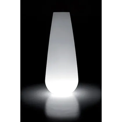 Zdjęcie Designerski wazon w stylu minimalistycznym do nowoczesnych ogrodów lub wnętrz podświetlany lampą led - Plust