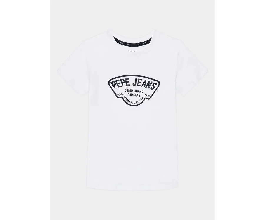 obrazek 1 Pepe Jeans T-Shirt Regen PB503848 Biały Regular Fit