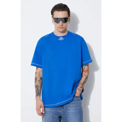 Zdjęcie Ader Error t-shirt Tee męski kolor niebieski gładki BN01SSTS0103