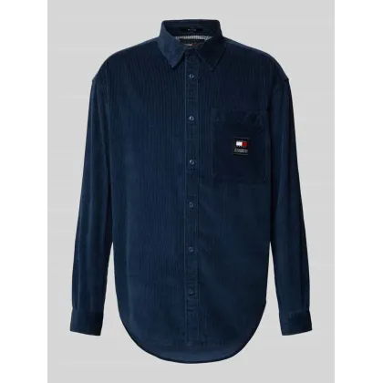 Zdjęcie Koszula casualowa o kroju relaxed fit z kołnierzykiem typu kent i kieszenią na piersi