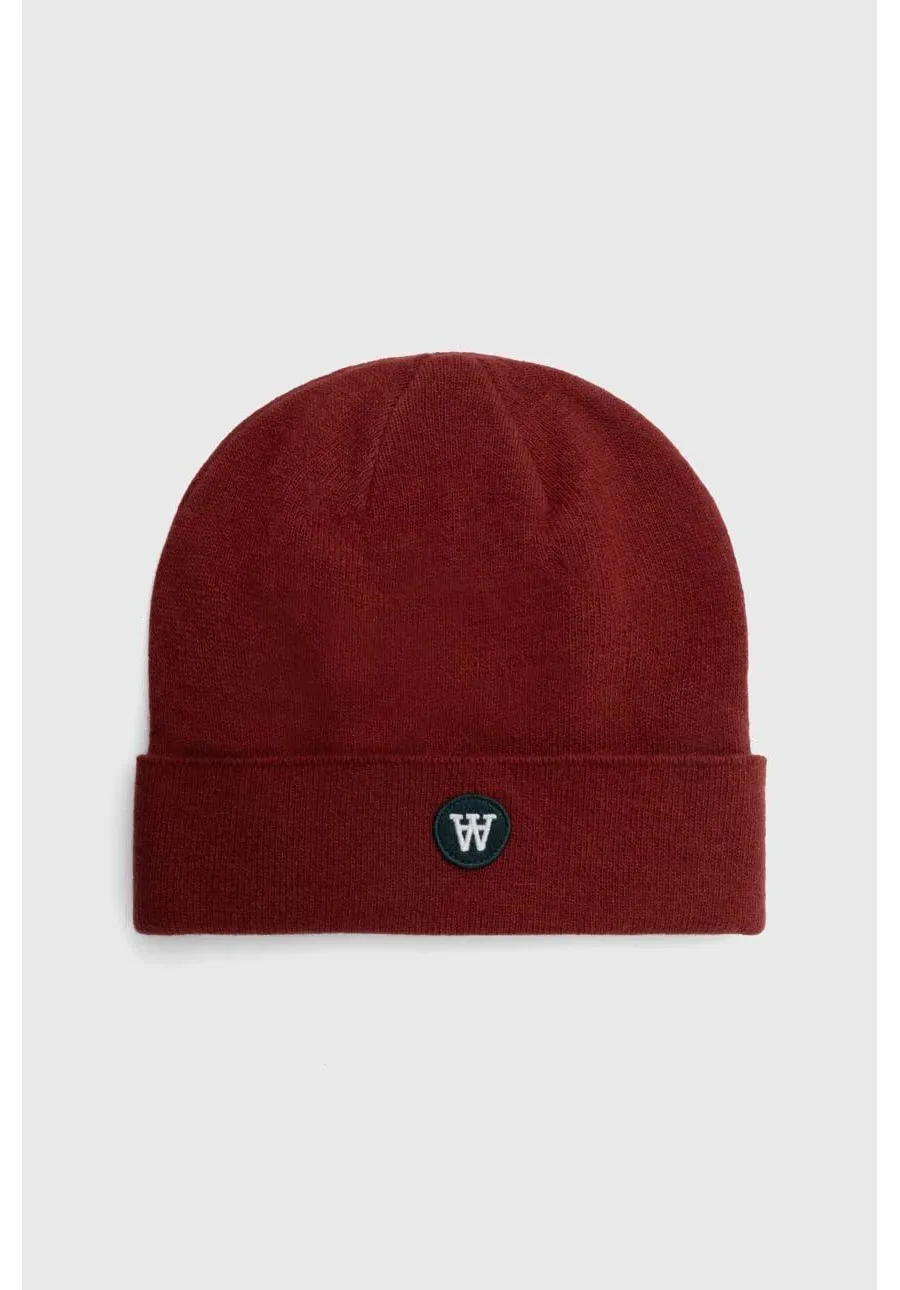 obrazek 1 Wood Wood czapka wełniana kolor czerwony z grubej dzianiny wełniana
