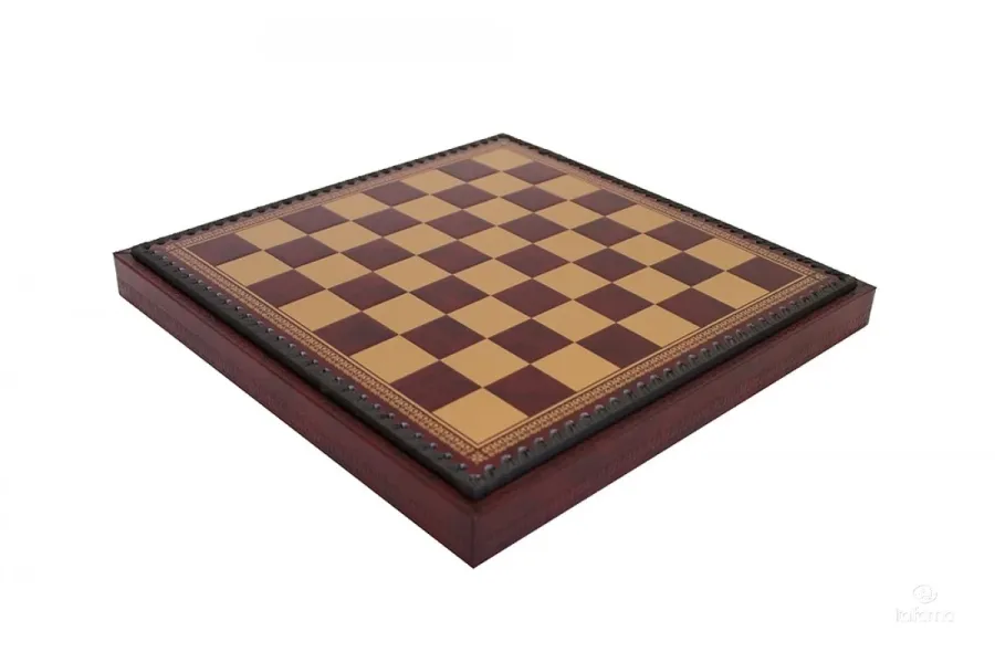 obrazek 1 Klasyczna plansza szachowa  w odcieniu burgundu (35cm) 219GR