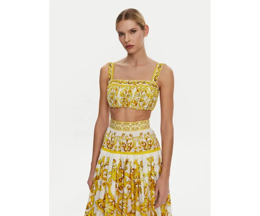 obrazek 1 Dolce&Gabbana Top F755PT HH5EA Żółty Regular Fit