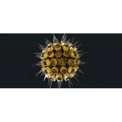 Picture A unique chandelier with flames made of Murano glass from Italy - Vetreria Artistica Rosa