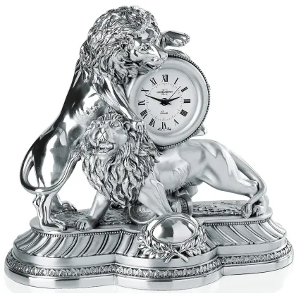 Picture Fighting lions - decorative clock