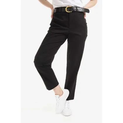 Zdjęcie Woolrich spodnie damskie kolor czarny proste medium waist CFWWTR0118FRUT3028-100