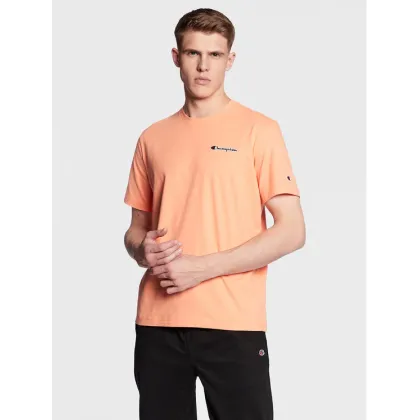 Zdjęcie Champion T-Shirt Small Script Logo Embroidery 218006 Pomarańczowy Regular Fit