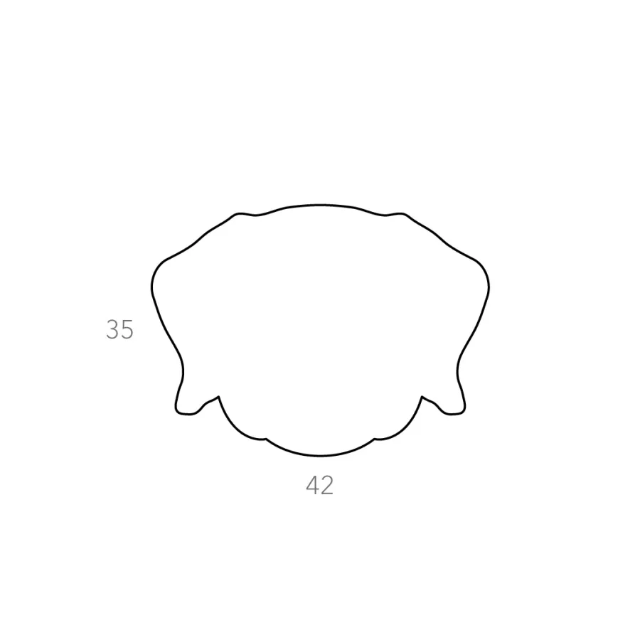 obrazek 5 Duża skórzana podkładka na stół w kształcie głowy psa w kolorze czarnym i szarym