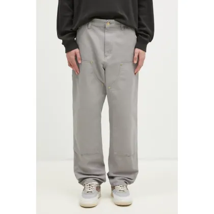 Zdjęcie Carhartt WIP spodnie bawełniane Double Knee Pant kolor szary proste I031501.2LR02
