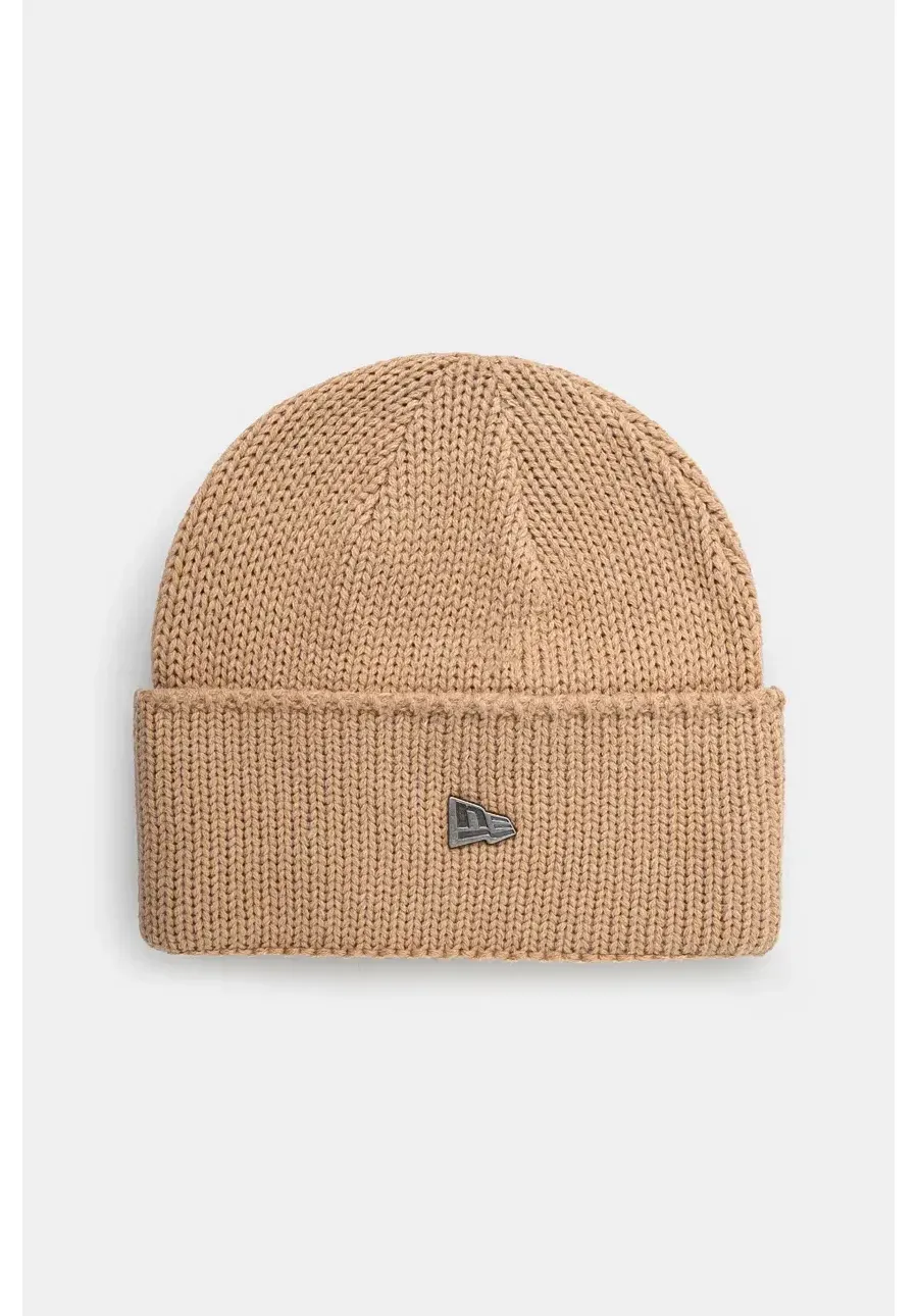 obrazek 1 New Era czapka z domieszką wełny WIDE CUFF BEANIE kolor beżowy  60565427