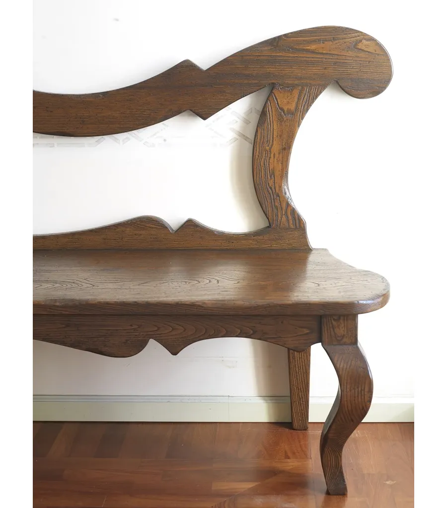 obrazek 3 Luksusowa włoska ławka z zaokrąglonymi nogami w stylu dziewiętnastowiecznym Art Nouveau