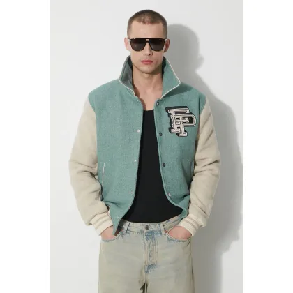 Zdjęcie Filling Pieces kurtka wełniana kolor zielony zimowa 78616981033