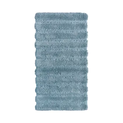 Picture Modern Blanca Blue Fog bathroom rug