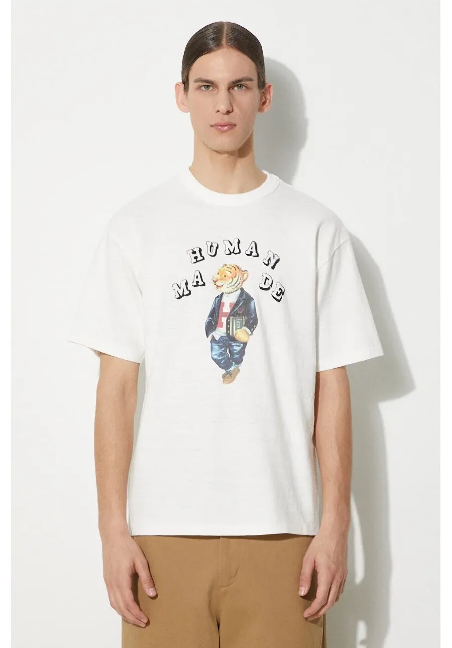 obrazek 1 Human Made t-shirt bawełniany Graphic męski kolor biały z nadrukiem HM27TE015