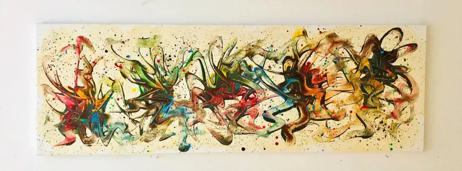 obrazek 1 M&M's splash, akryl na płótnie