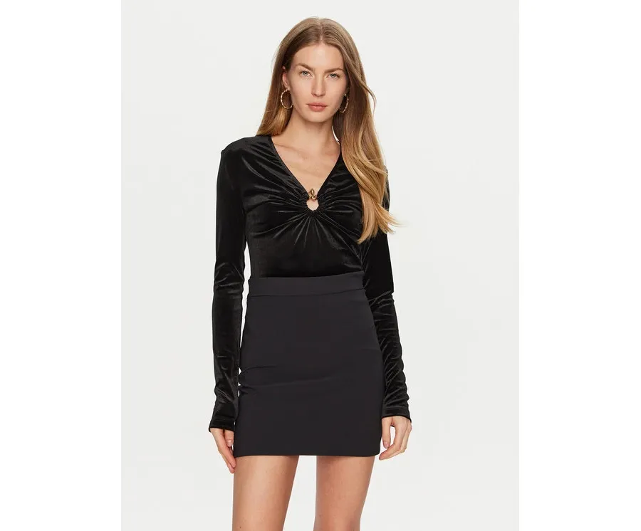 obrazek 1 Just Cavalli Bluzka 77PAMF03 Czarny Slim Fit