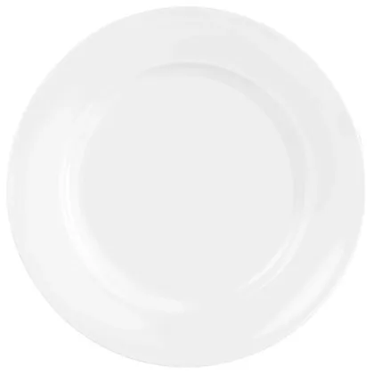 Zdjęcie Biały okrągły 27-centymetrowy talerz z porcelany z Niemiec – Tettau