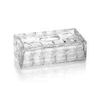 Zdjęcie Włoski pojemnik na chusteczki z ręcznie szlifowanego kryształu do stylowej łazienki - Il Paralume Marina