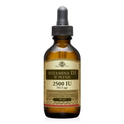 Zdjęcie Solgar Witamina D3 2500 IU krople 59 ml