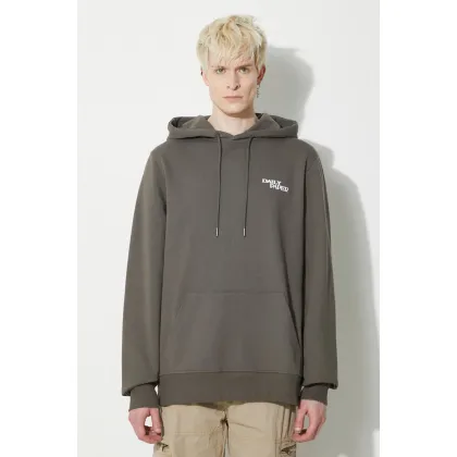 Zdjęcie Daily Paper bluza bawełniana Hand In Hand Hoodie męska kolor zielony z kapturem z nadrukiem 2411101