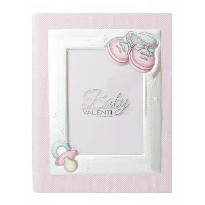 Picture Stylish photo album with a frame for a photo 13x18 Shoes and Pacifier