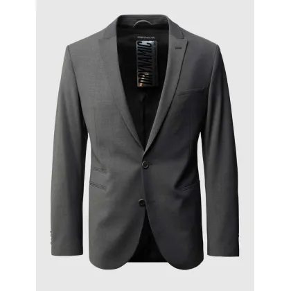 Zdjęcie Marynarka zapinana na 2 guziki z zamkniętymi klapami model ‘Irving’ — ‘Drynamic’